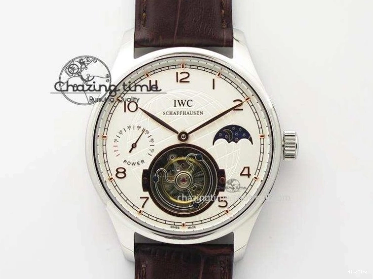 MIROTIME 0731 Compact Portuguese IW545409 RG ZF 1:1 Best Edition White Dial On Brown Leather Strap A 7336